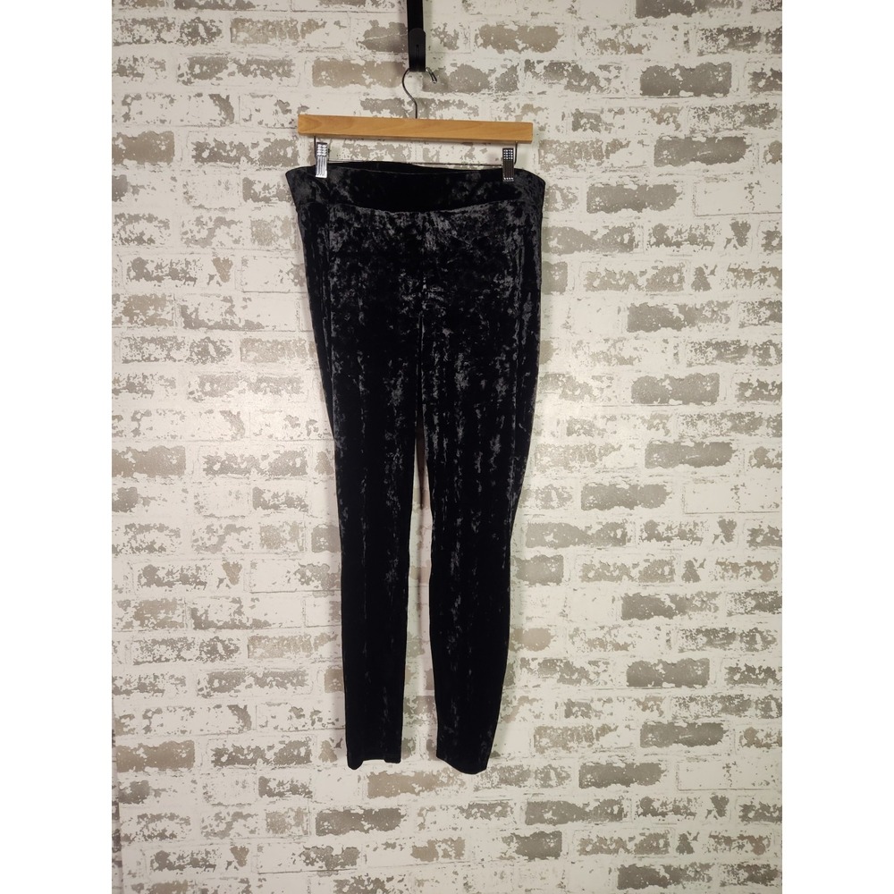 Torrid Black Velvet Crushed Pants Size 2 Whimsigoth Witchy Cropped‎